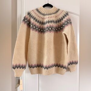 Fron Enterprises LTD Fair Isle 100% Virgin Wool Cozy Sweater, Size XL